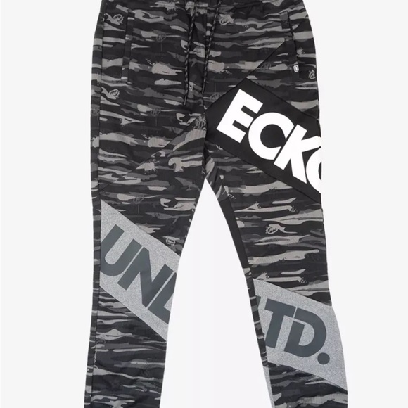 ECKO UNLTD FLEECE JOGGER PANTS BLACK CAMO  - 2XL- EO31G662 - Picture 1 of 2
